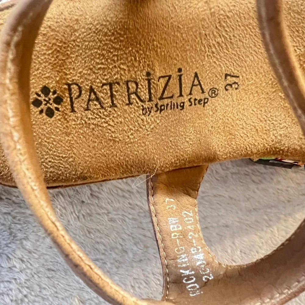 Patrizia by Spring Step Colorful Woven Ankle Strap Wedge‎ Sandals Size 37